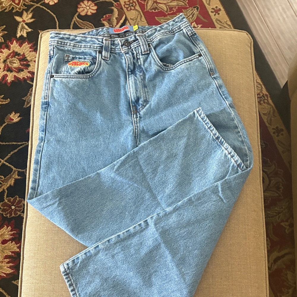 Empyre Men's Loose Fit Medium Wash Denim Skate Jeans